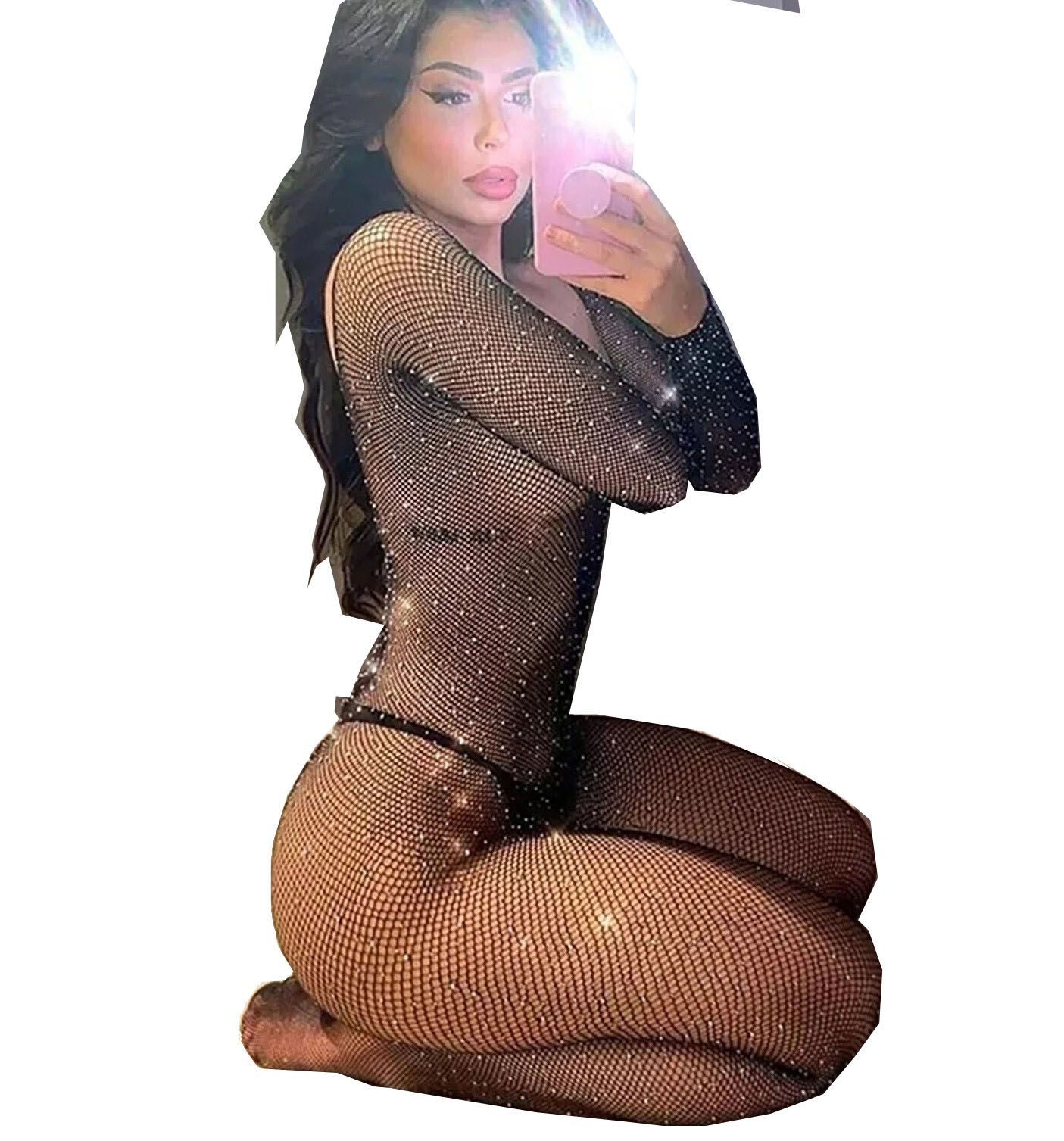 Fishnet Stocking Women - Plus Size Erotische Sexy Lingerie Bling