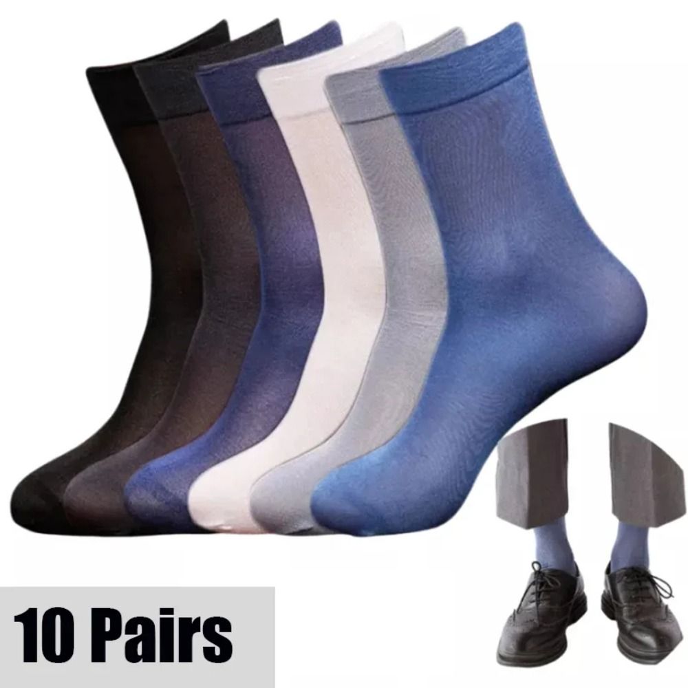 Silk Sock Bamboo - 10 paar nieuwe ademende heren ijszijden