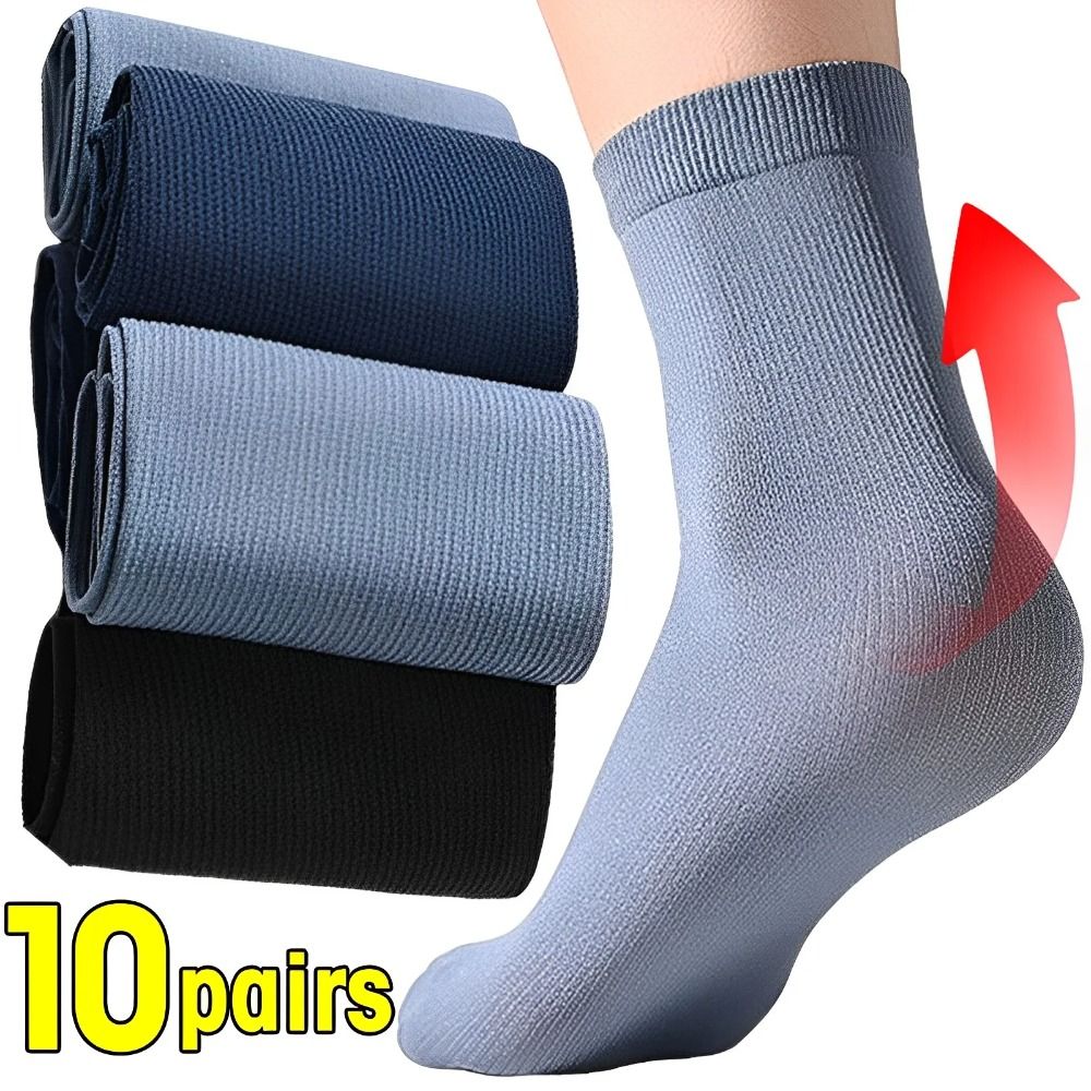 Silk Sock Bamboo - 10 paar nieuwe elastische ademende heren