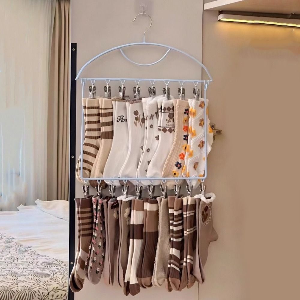18 clips sokken droogrek grote - Sock Organizer Tray recensie en prijs